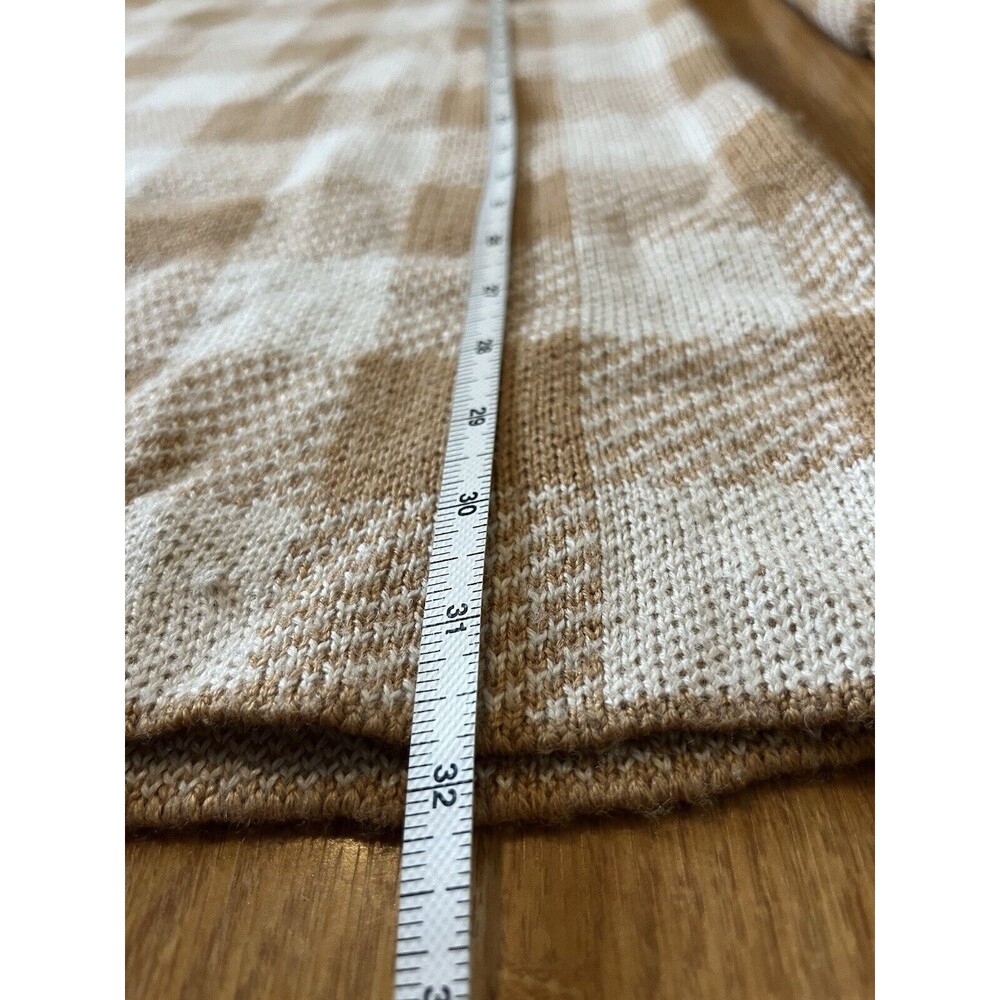 LPA Tan Floyd Checkered Sweater Mini Dress Size XS - Picture 10 of 11